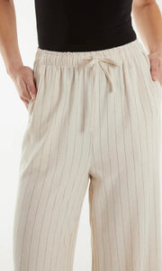 STRIPE LINEN TROUSER