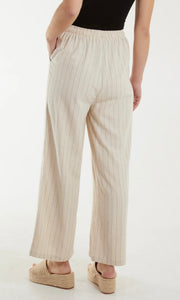 STRIPE LINEN TROUSER