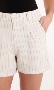 LINEN STRIPED SHORTS