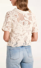 Load image into Gallery viewer, CROCHET FLOWER SHORT SLEEVE SHIRT