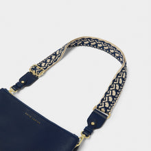 Load image into Gallery viewer, Abstract Canvas Bag Strap in Midnight Blue