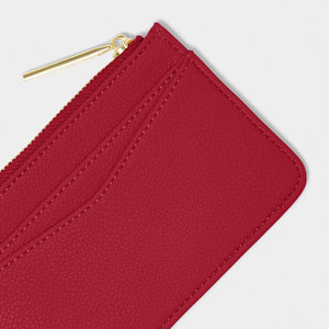 Garnett Red Hana Coin And Card Holder