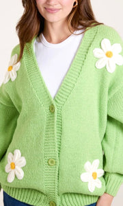 GREEN DAISY CARDIGAN