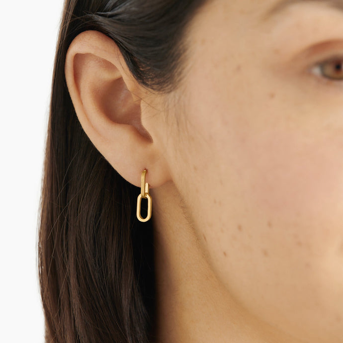 Arabella Waterproof Gold Hoop Earrings