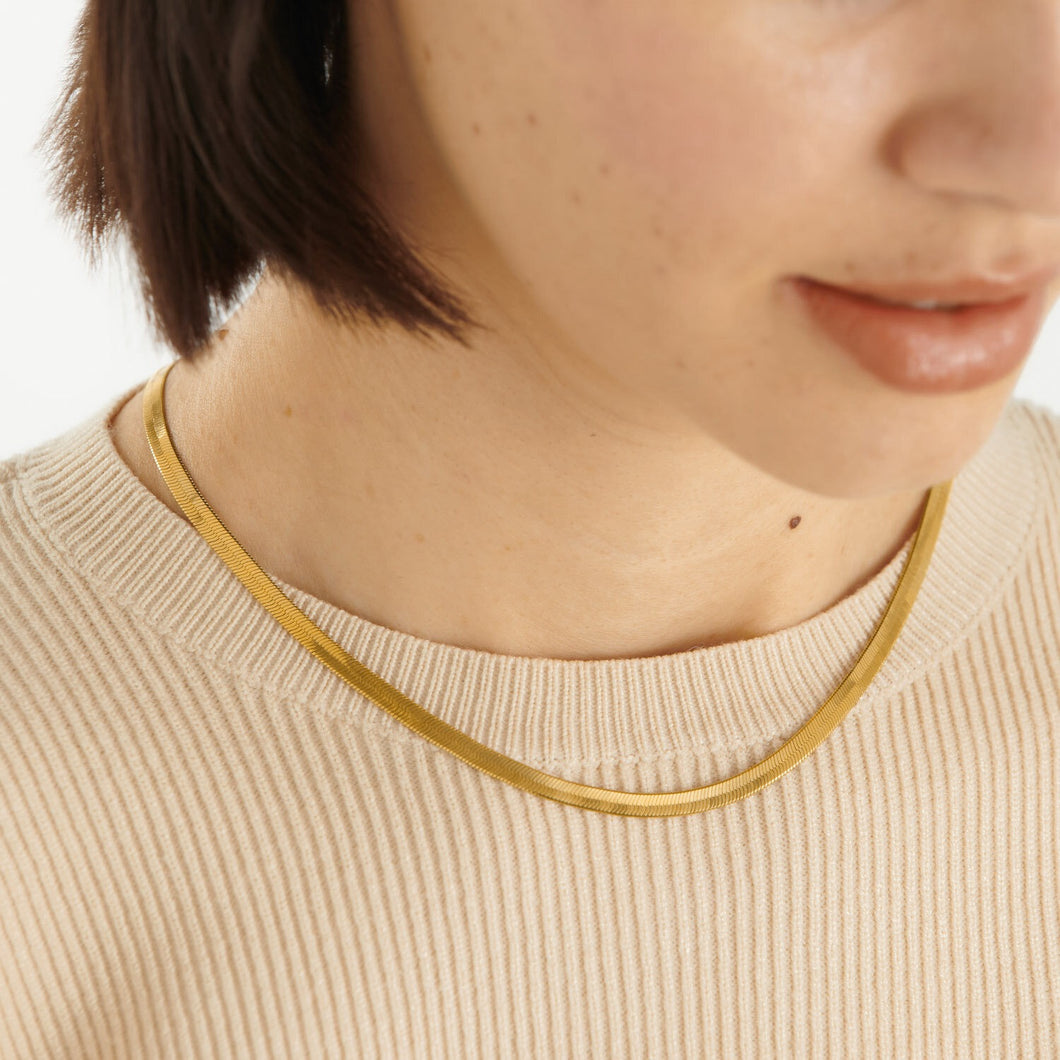 Ciana Waterproof Gold Snake Chain Necklace