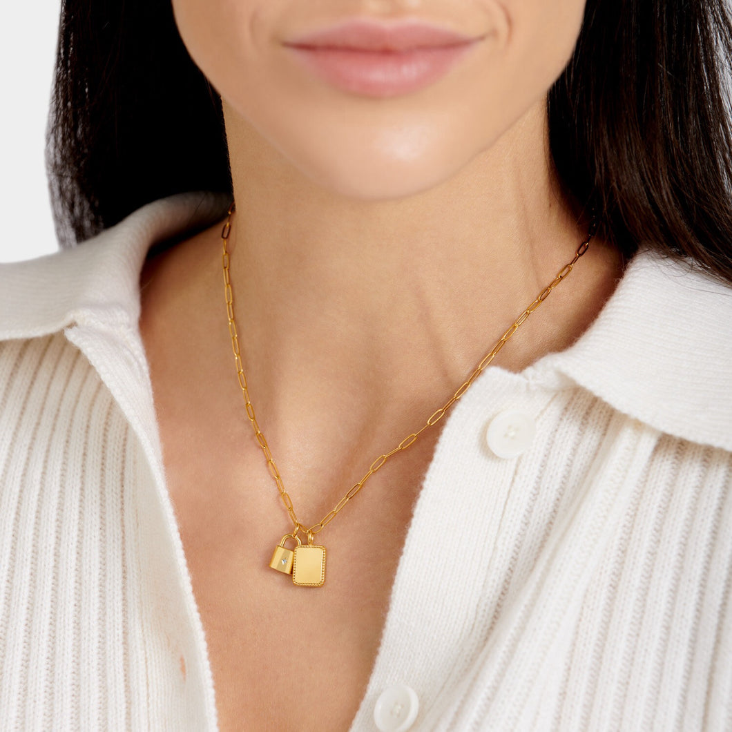 'Inner Strength' Waterproof Gold Charm Necklace