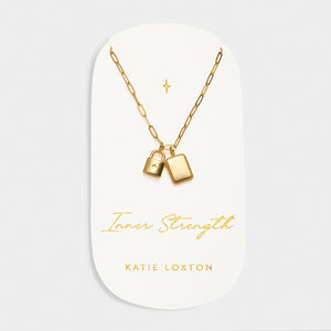 'Inner Strength' Waterproof Gold Charm Necklace