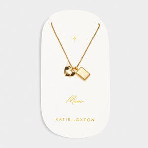 'Mum' Waterproof Gold Charm Necklace