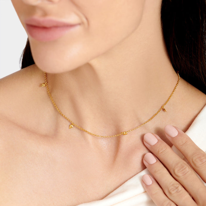 Estee Waterproof Gold Charm Choker