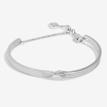 Load image into Gallery viewer, Twist Bangle Bracelet Bar In Silver Plating