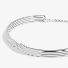 Load image into Gallery viewer, Twist Bangle Bracelet Bar In Silver Plating