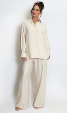 Load image into Gallery viewer, Beige Wide Leg Trousers With Elasticated Waist