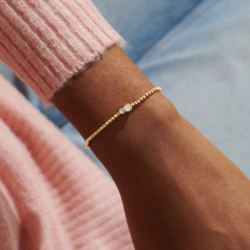 Share Happiness 'Through Thick And Thin, I'll Always Be There' Bracelet In Gold Plating