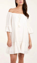 Load image into Gallery viewer, BARDOT TASSEL DETAIL TUNIC DRESS