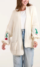 Load image into Gallery viewer, CHERRY PRINT SLEEVE CARDIGAN