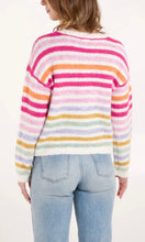 Load image into Gallery viewer, RAINBOW STRIPED KNIT CREW JUMPER