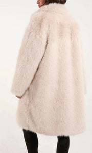 SOFT FAUX FUR POCKET COAT