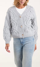 Load image into Gallery viewer, GREY CHUNKY KNIT CARDIGAN