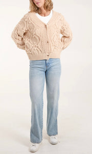 CREAM CHUNKY KNIT CARDIGAN