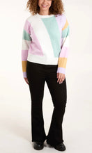 Load image into Gallery viewer, PASTEL COLOURFUL DIAGONAL STRIPE KNIT JUMPER