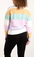 Load image into Gallery viewer, PASTEL COLOURFUL DIAGONAL STRIPE KNIT JUMPER