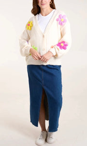 MULTI COLOUR DAISY KNIT CARDIGAN