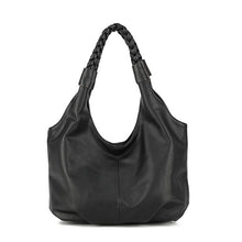 Load image into Gallery viewer, Black Knot Handle Soft Slouchy Bag