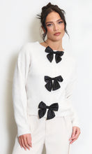 Load image into Gallery viewer, CREAM BOW CARDIGAN