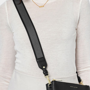 Black Stripe Canvas Bag Strap