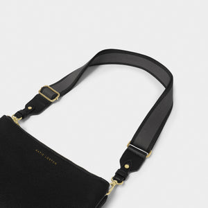 Black Stripe Canvas Bag Strap