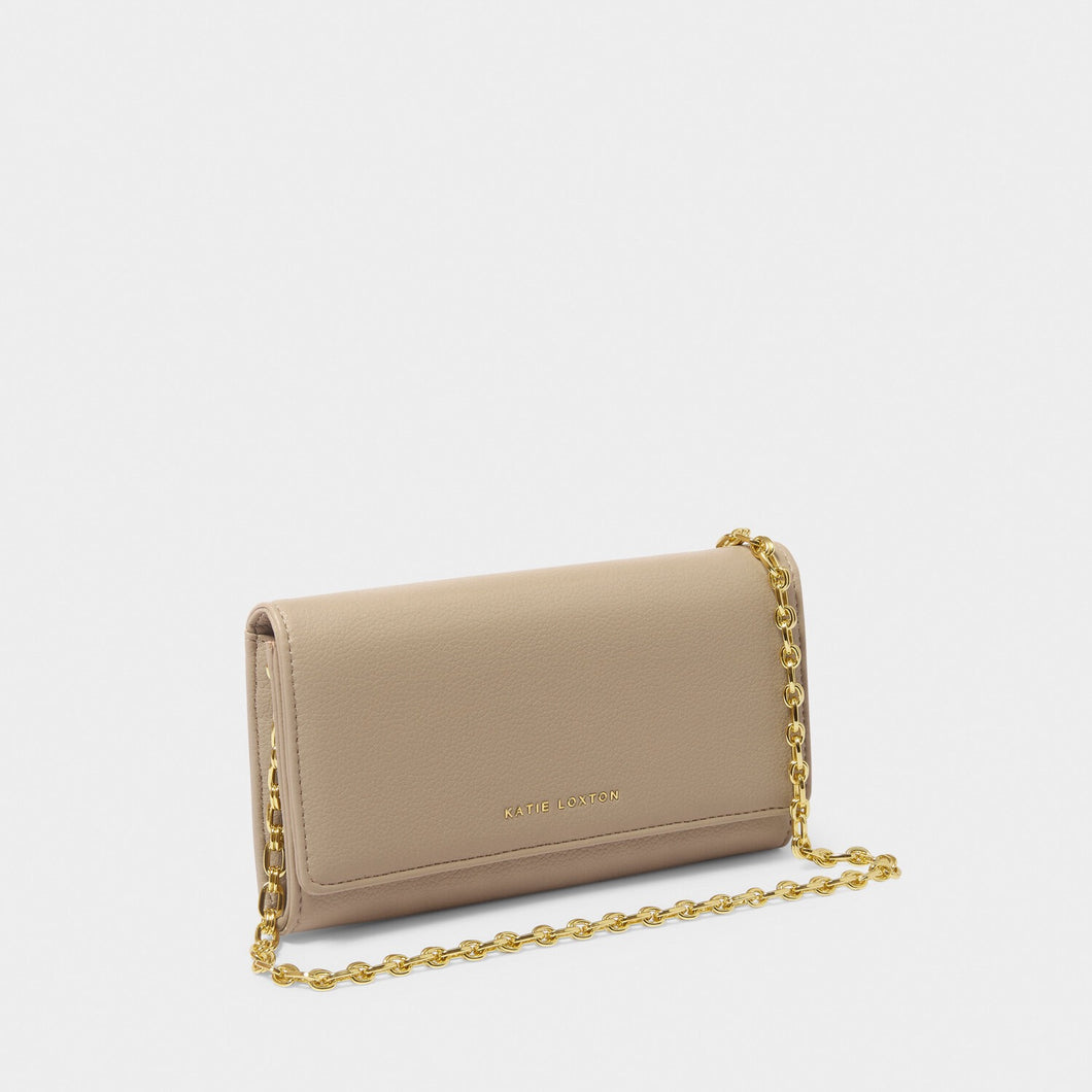 Light Taupe Rubi Chain Crossbody Purse