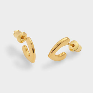 Alora Heart Waterproof Gold Huggie Earrings