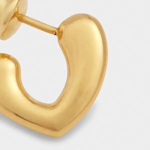 Alora Heart Waterproof Gold Huggie Earrings