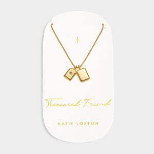 'Treasured Friend' Waterproof Gold Charm Necklace