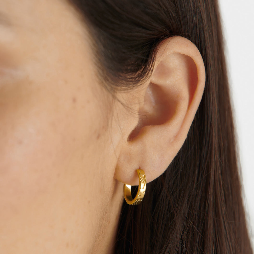 Luna Waterproof Gold Hoop Earrings