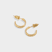 Load image into Gallery viewer, Luna Waterproof Gold Hoop Earrings