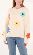 Load image into Gallery viewer, COLOURFUL FLOWER KNIT ROUND NECK JUMPER