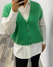 Load image into Gallery viewer, Mohair Button Tank Cardigan