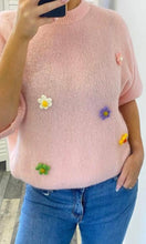 Load image into Gallery viewer, Flower Mohair Jumper