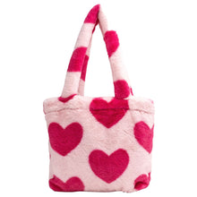 Load image into Gallery viewer, Heart Fur Tote Bag in Pink