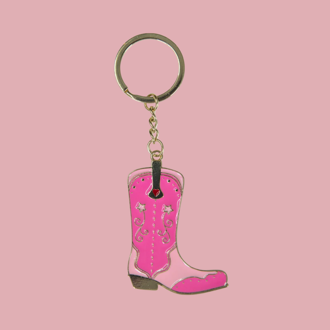 Cowboy Boot Enamel Keyring