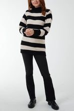 Load image into Gallery viewer, Black Stripe Knit Jumper