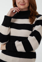 Load image into Gallery viewer, Black Stripe Knit Jumper