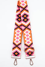 Load image into Gallery viewer, Woven Aztec Print Wide Bag Strain Pink &amp; Orange: One-size