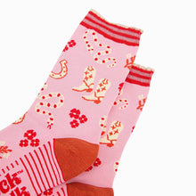 Load image into Gallery viewer, Women&#39;s Bamboo Socks - Pink, Western Cowgirl Snakes: UK 3-7 | EU 36-40 | US 5-9