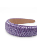 Load image into Gallery viewer, Straight Beaded Headband in Lilac