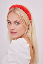 Load image into Gallery viewer, Solid Beaded Headband in Red: Red