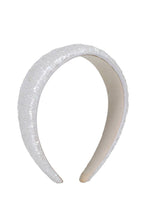 Load image into Gallery viewer, Straight Beaded Headband in White