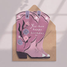 Load image into Gallery viewer, Cowboy Boots Birthday Card | Cowgirl Birthday Card | Western