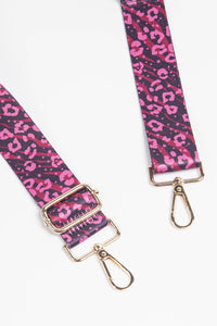 Berry Animal and Star Print Bag Strap